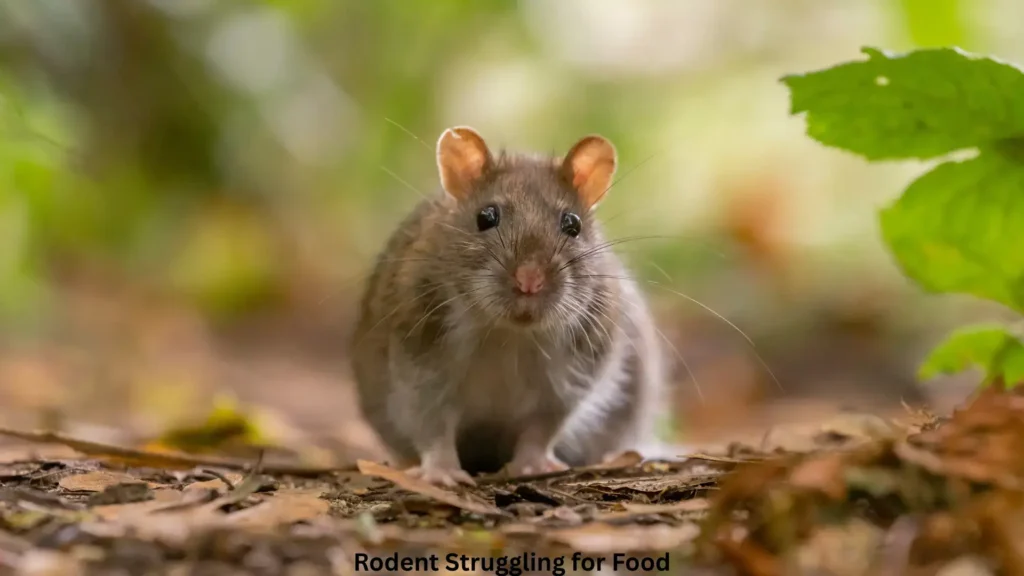 rat struggling for food