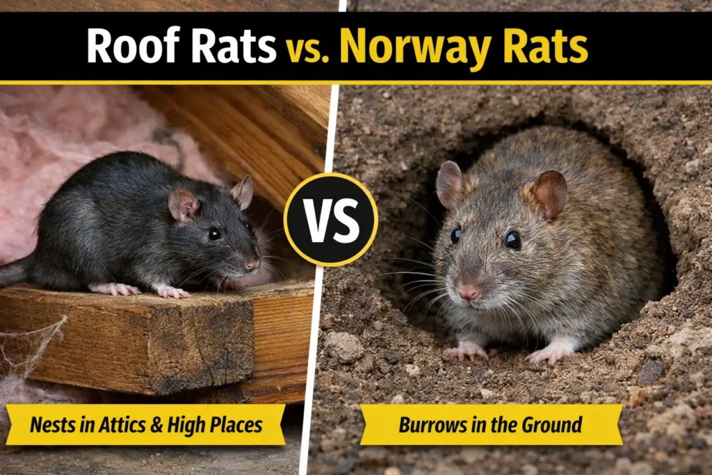 The Difference Between Rat Species in Norman: Roof Rats vs. Norway Rats 2 roof rat vs norway rat